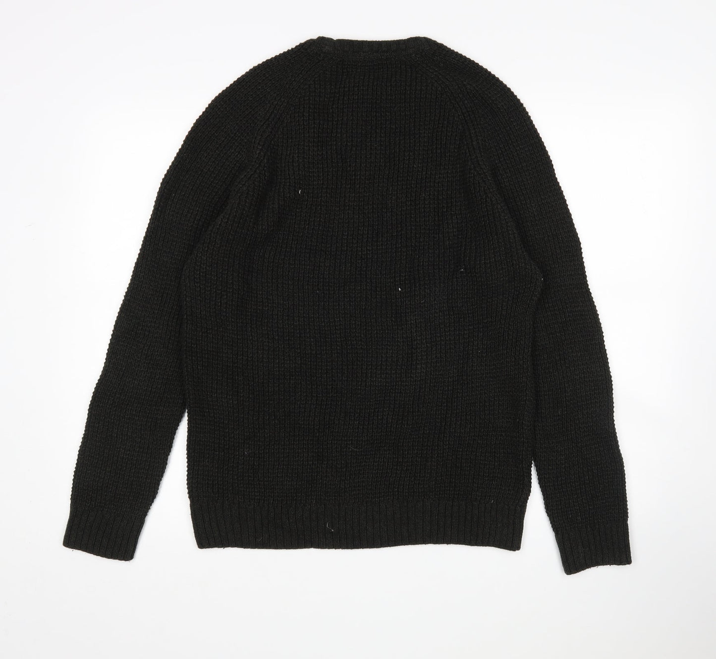 Label Lab Mens Green Round Neck  Cotton Pullover Jumper Size M