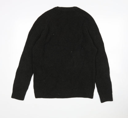 Label Lab Mens Green Round Neck  Cotton Pullover Jumper Size M