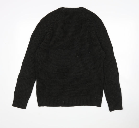 Label Lab Mens Green Round Neck  Cotton Pullover Jumper Size M