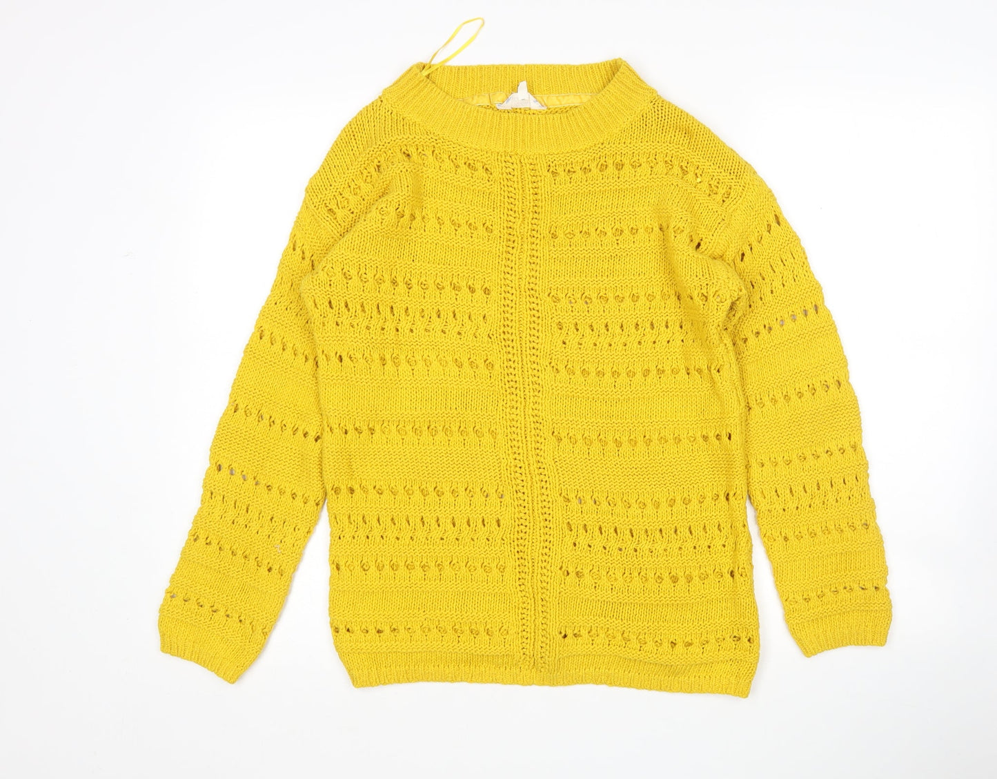 Womens UK Size M Matalan Yellow Pullover Jumper