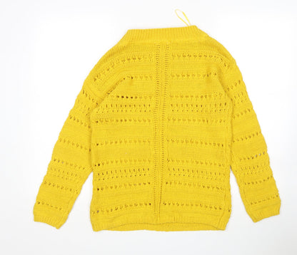 Womens UK Size M Matalan Yellow Pullover Jumper