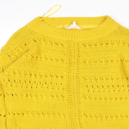 Womens UK Size M Matalan Yellow Pullover Jumper