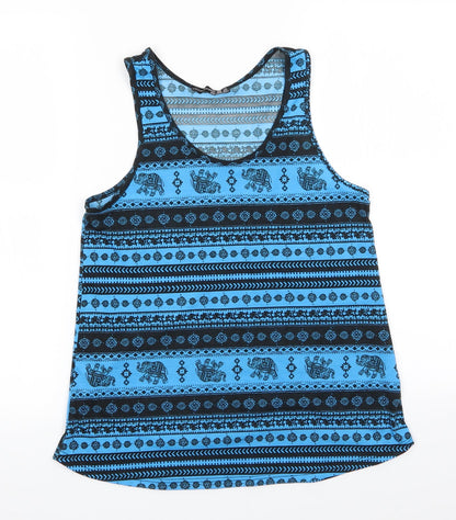 Womens UK Size 8 Atmosphere Blue Basic Tank