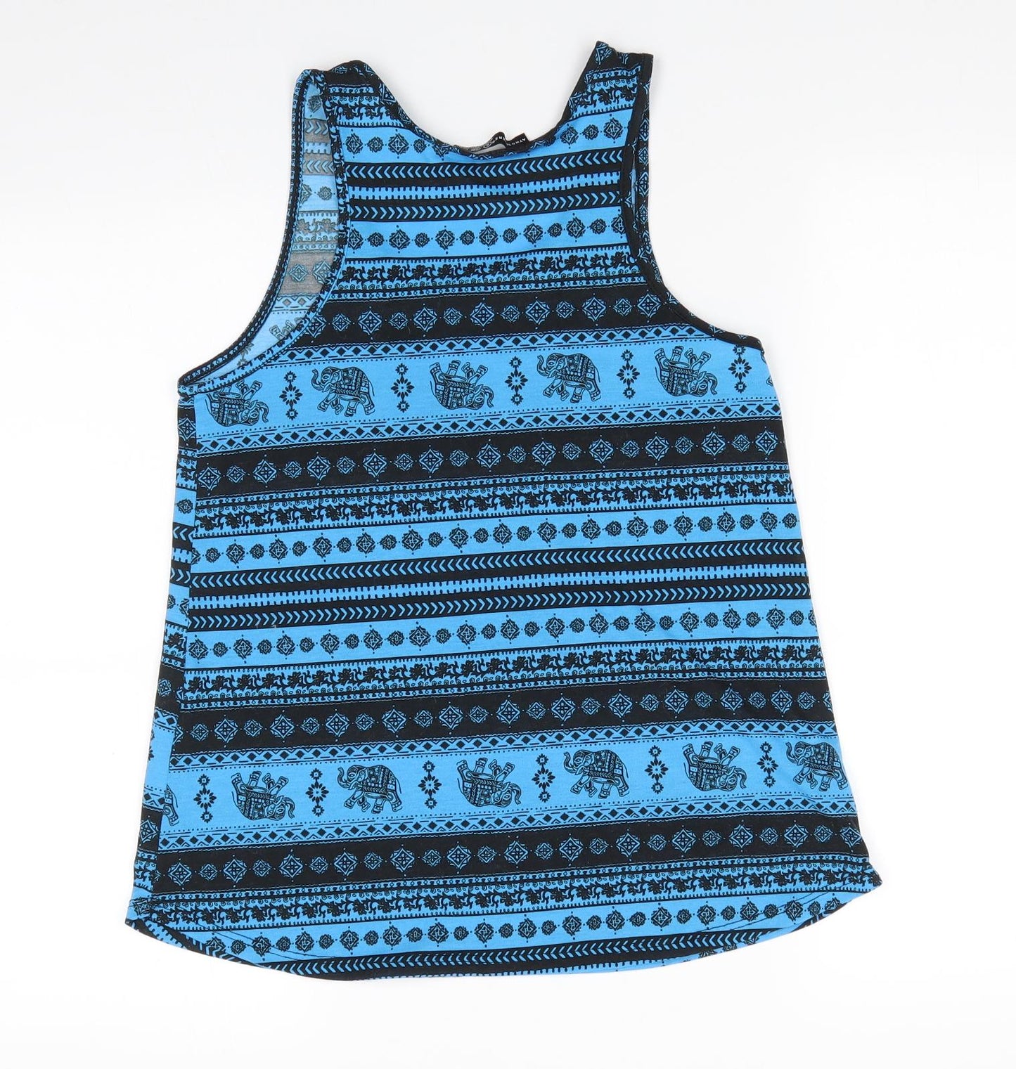 Womens UK Size 8 Atmosphere Blue Basic Tank