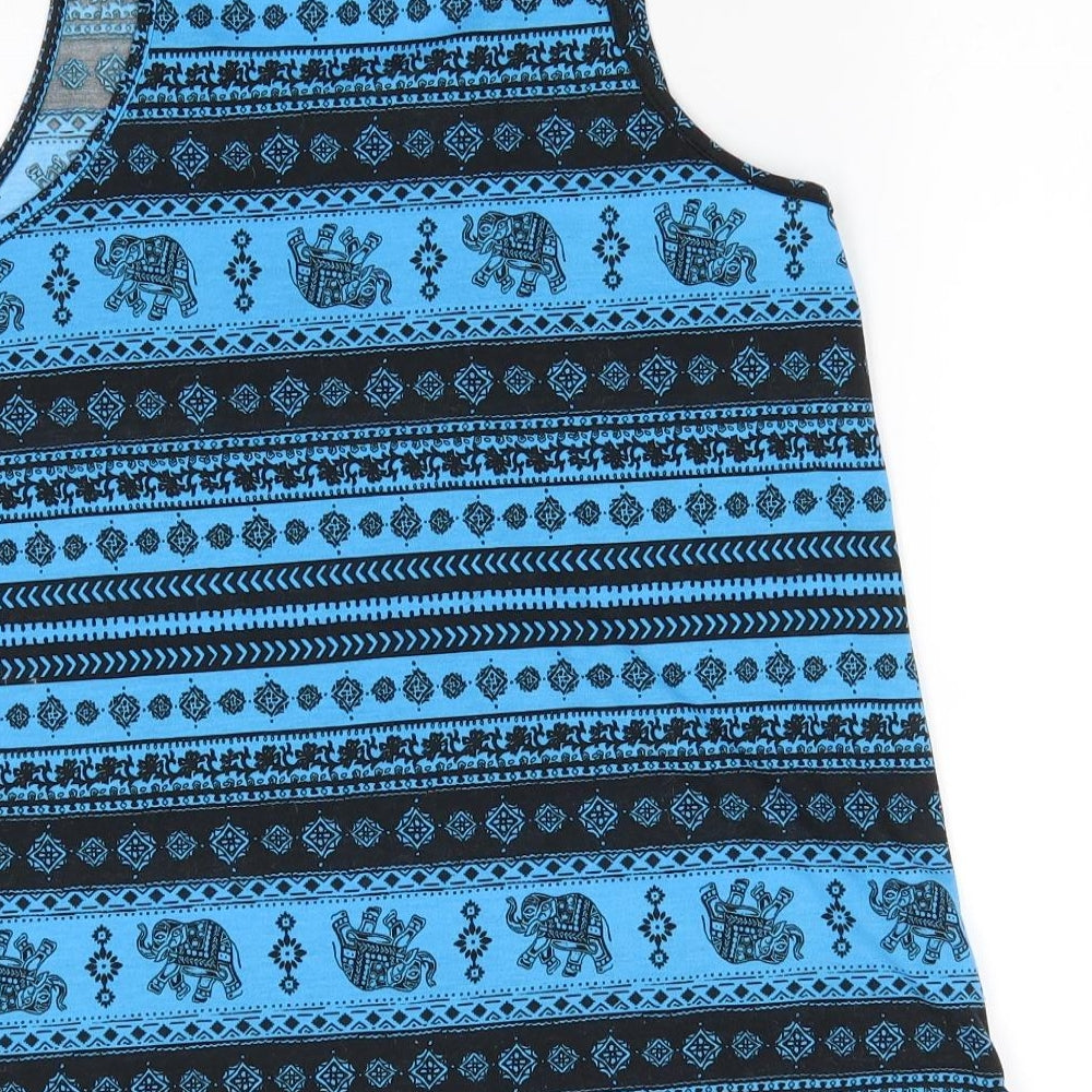 Womens UK Size 8 Atmosphere Blue Basic Tank