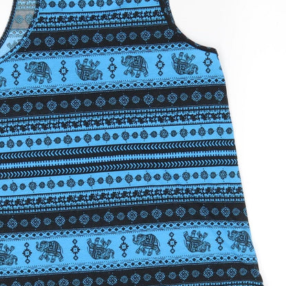 Womens UK Size 8 Atmosphere Blue Basic Tank