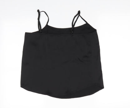SheIn Womens Black  Polyester Camisole Blouse Size 10 Round Neck