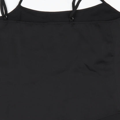 SheIn Womens Black  Polyester Camisole Blouse Size 10 Round Neck