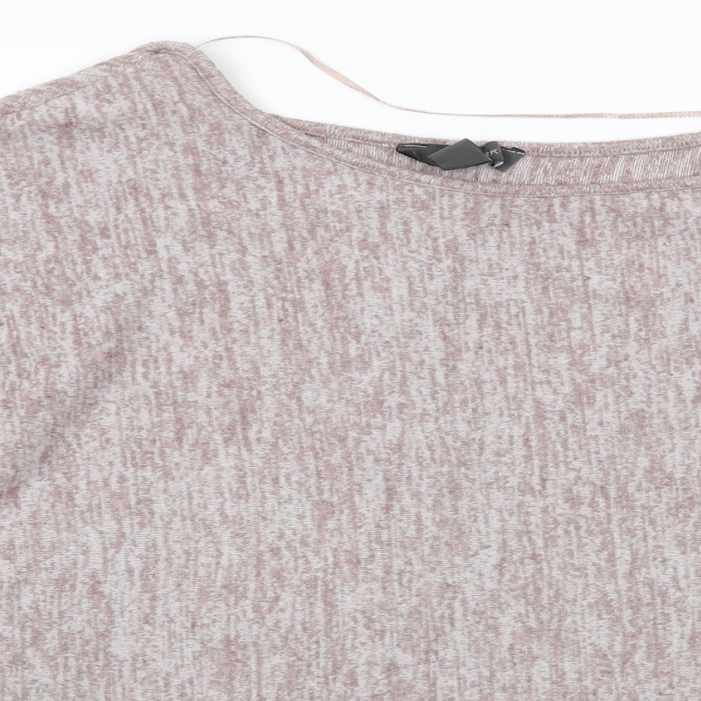 Primark Womens Brown Round Neck  Polyester Pullover Jumper Size XL   - Taupe Grey Mix Bat Wing