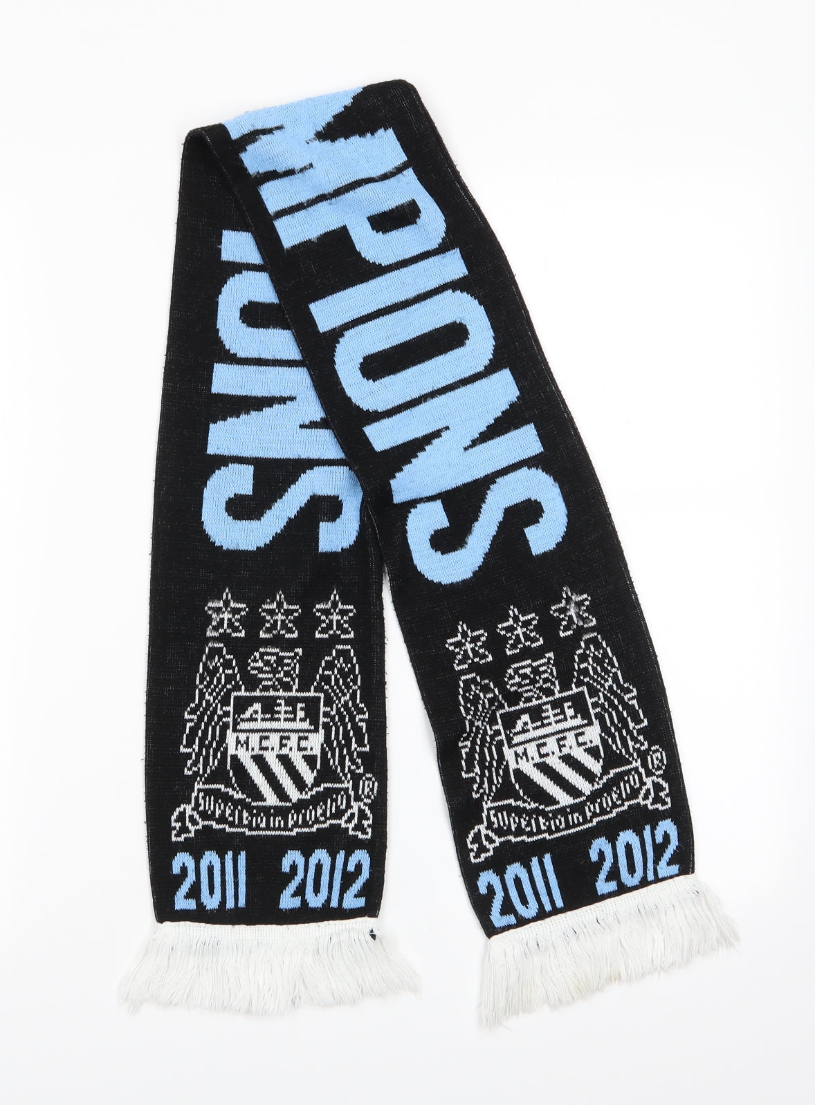 Preworn Unisex Black   Scarf  One Size   - M.C.F.C. 2011 - 2012 Champions