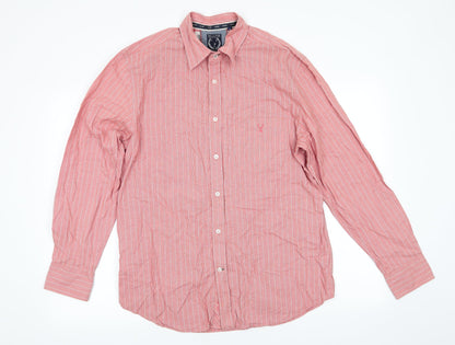 Mens UK Size M Maine Orange  Button-Up Long Sleeve Casual Shirt