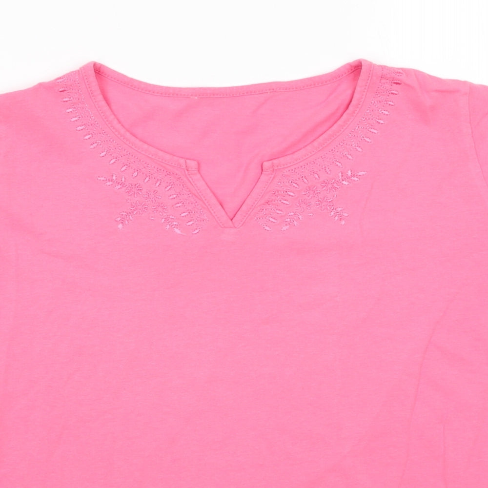 Womens UK Size  EWM Pink Basic T-Shirt