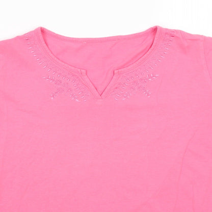 Womens UK Size  EWM Pink Basic T-Shirt