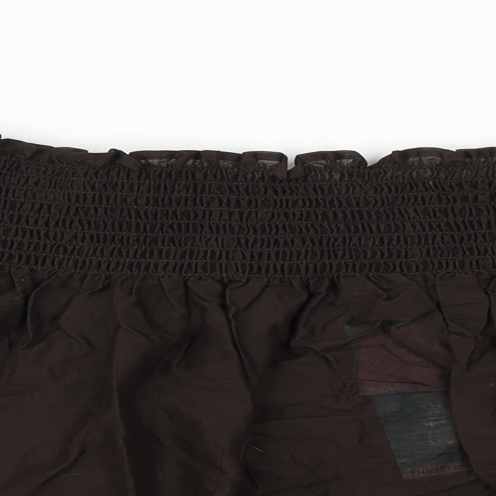 Matalan Womens Brown  Cotton A-Line Skirt Size XL