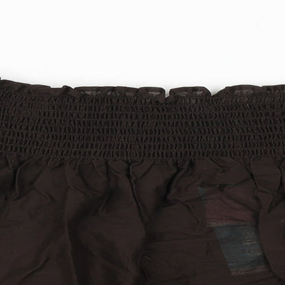 Matalan Womens Brown  Cotton A-Line Skirt Size XL