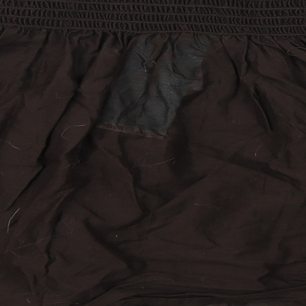 Matalan Womens Brown  Cotton A-Line Skirt Size XL