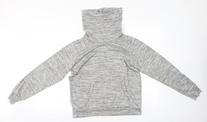 Primark# Womens Grey Roll Neck  Polyester Pullover Jumper Size 14