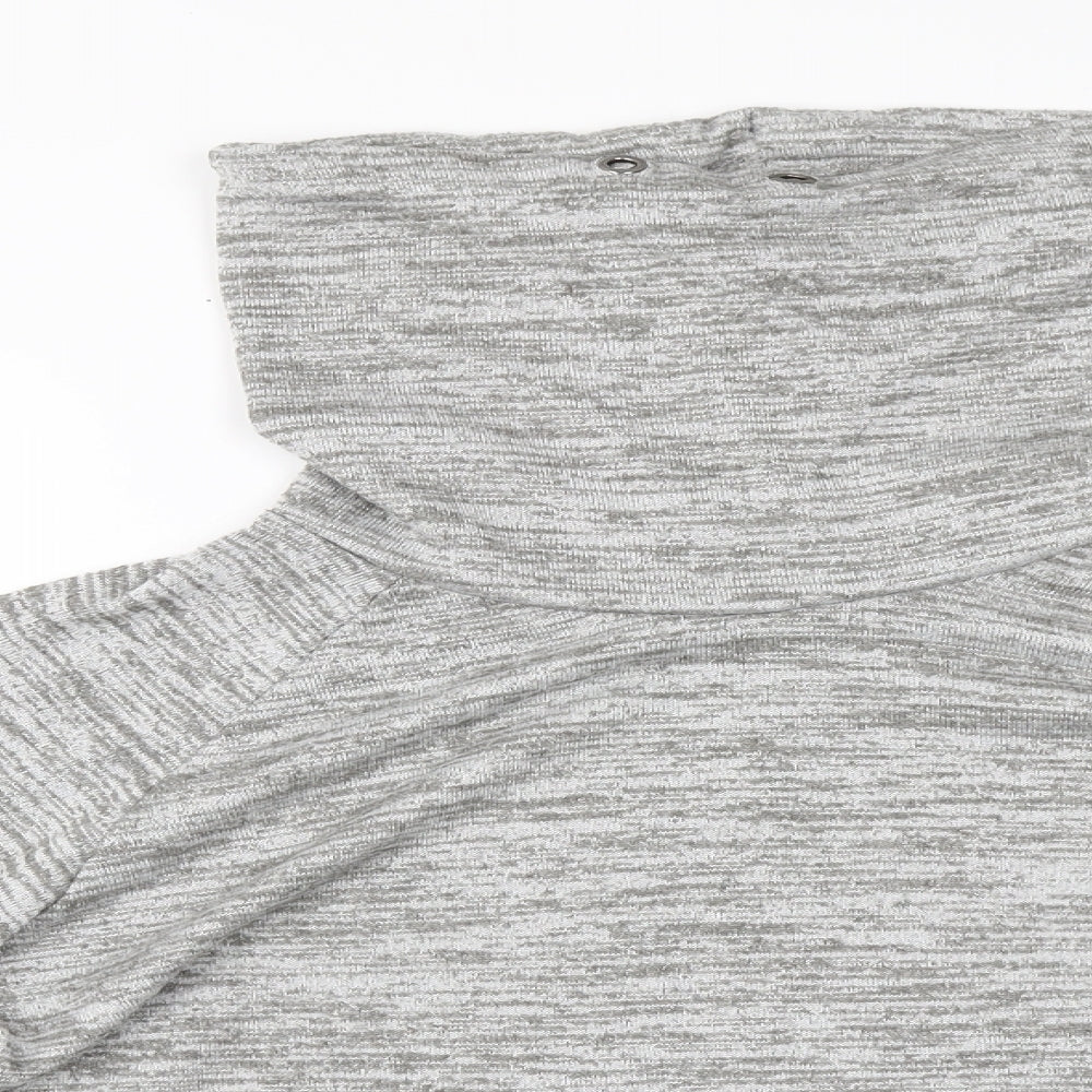 Primark# Womens Grey Roll Neck  Polyester Pullover Jumper Size 14