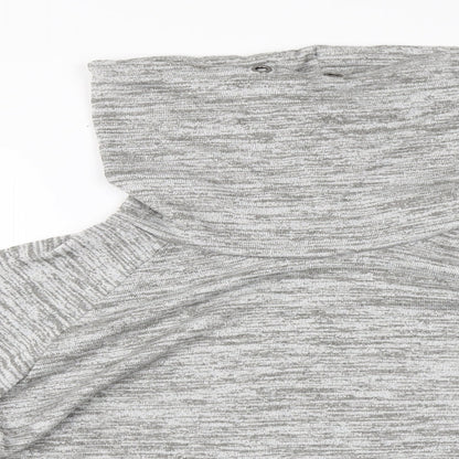Primark# Womens Grey Roll Neck  Polyester Pullover Jumper Size 14