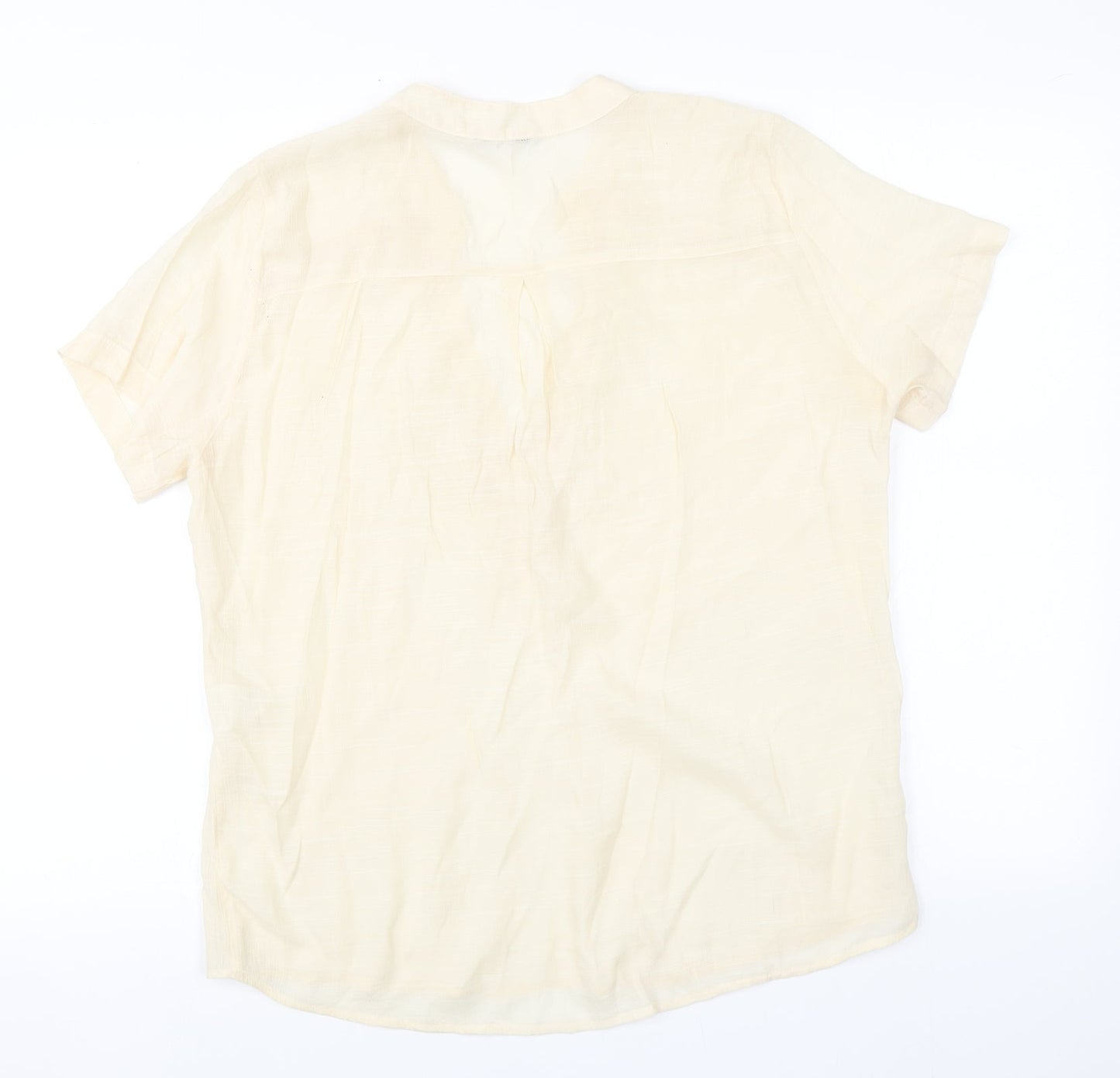Womens UK Size M Preworn Beige Basic Blouse