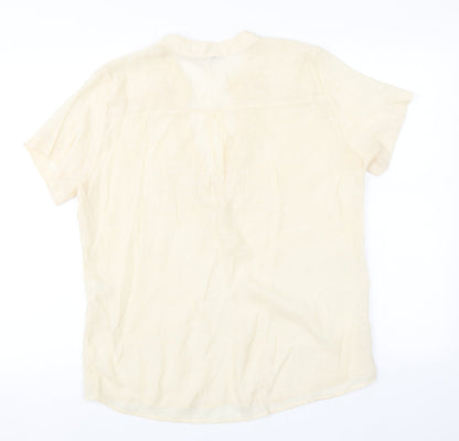 Womens UK Size M Preworn Beige Basic Blouse