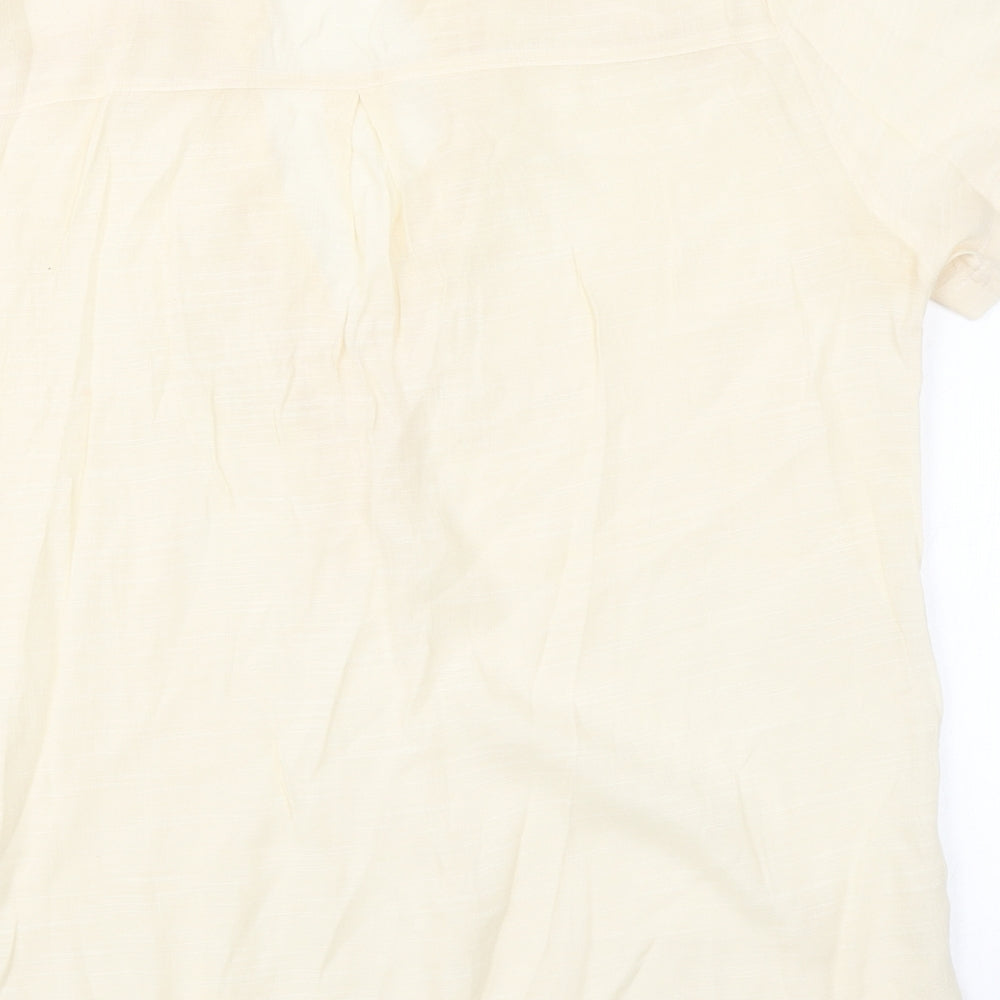 Womens UK Size M Preworn Beige Basic Blouse