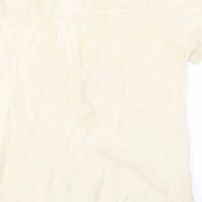 Womens UK Size M Preworn Beige Basic Blouse