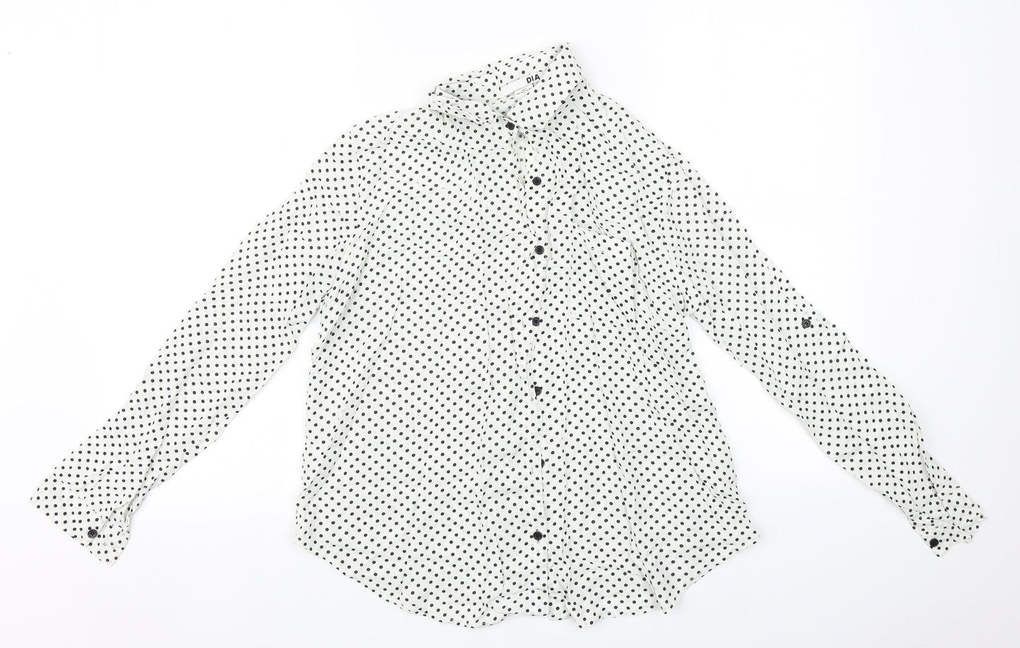 Womens UK Size  Preworn White Basic Button-Up