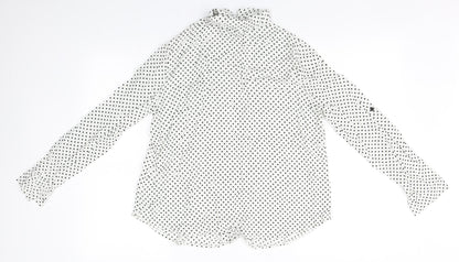 Womens UK Size  Preworn White Basic Button-Up