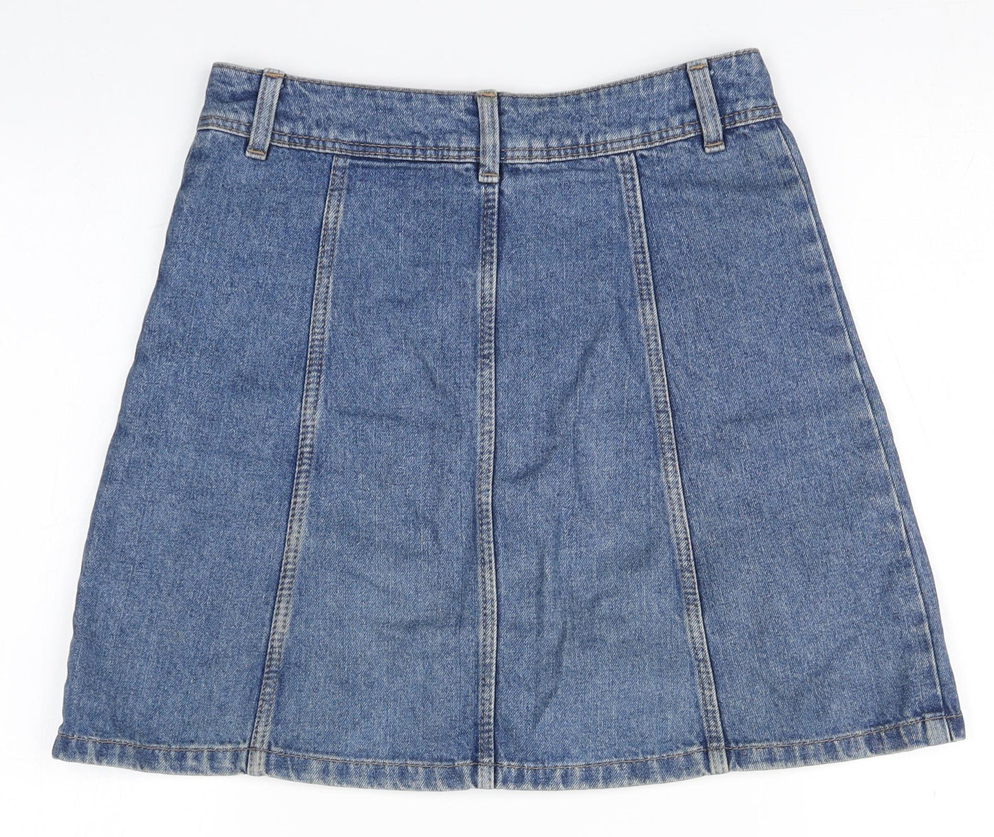 Divided Womens Blue  Cotton A-Line Skirt Size 6
