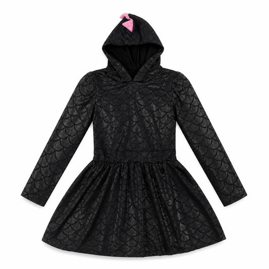Jinxing Girls Grey Geometric Cotton A-Line  Size 6-7 Years  Crew Neck