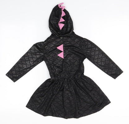 Jinxing Girls Grey Geometric Cotton A-Line  Size 6-7 Years  Crew Neck