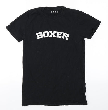 Womens UK Size  Preworn Black Basic T-Shirt