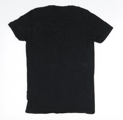 Womens UK Size  Preworn Black Basic T-Shirt