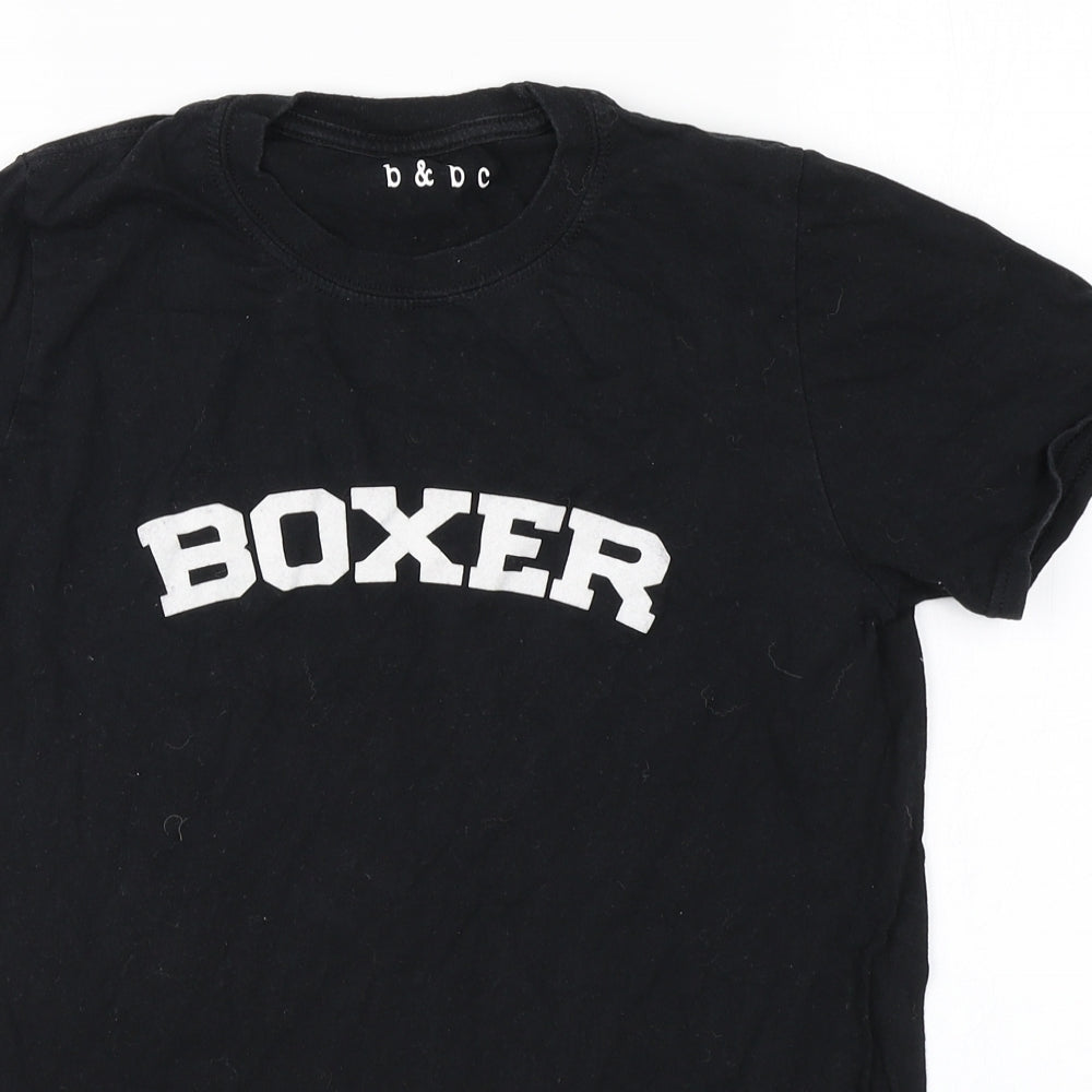 Womens UK Size  Preworn Black Basic T-Shirt