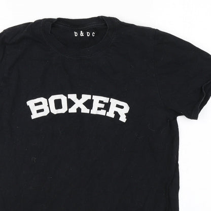 Womens UK Size  Preworn Black Basic T-Shirt