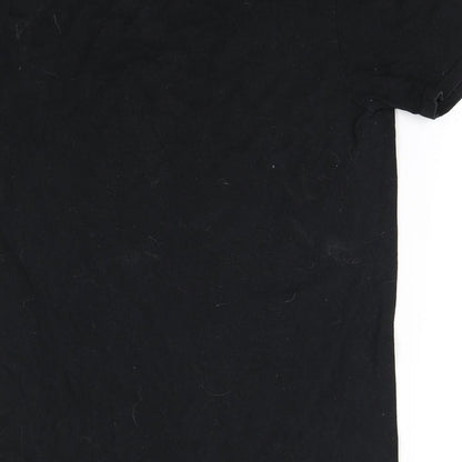 Womens UK Size  Preworn Black Basic T-Shirt