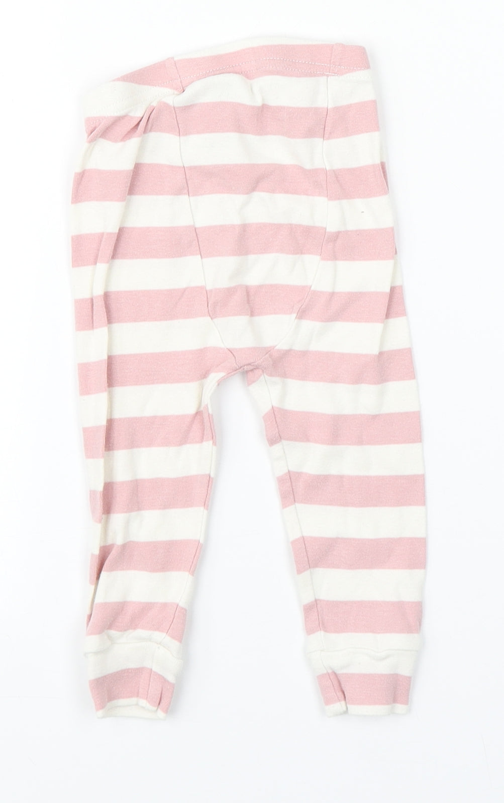 Gap Baby White Striped Cotton Jogger Trousers Size 12-18 Months