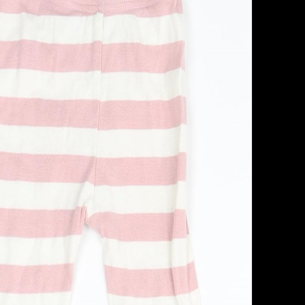Gap Baby White Striped Cotton Jogger Trousers Size 12-18 Months