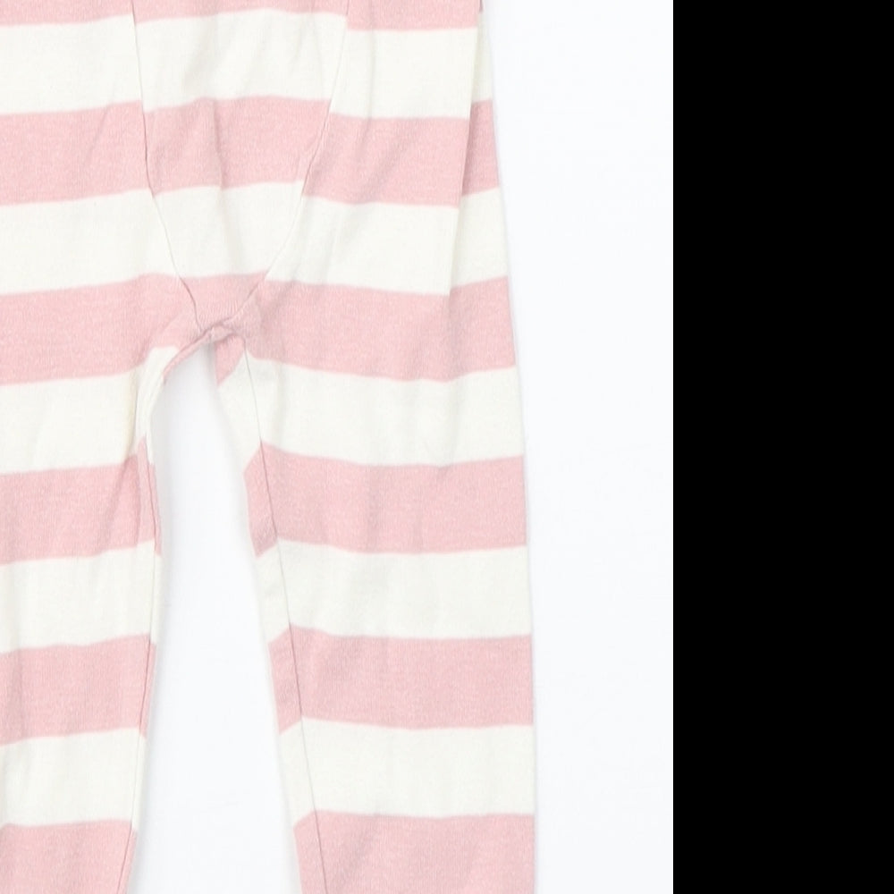 Gap Baby White Striped Cotton Jogger Trousers Size 12-18 Months