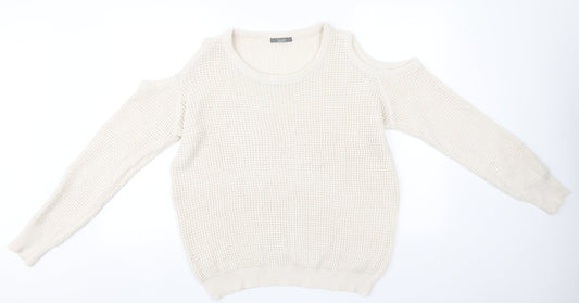 Womens UK Size 16 South Ivory Pullover Jumper