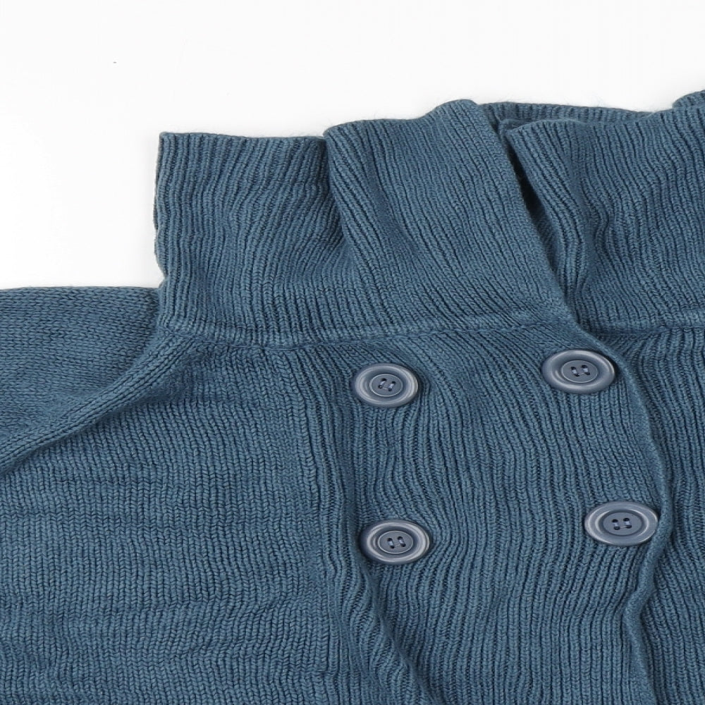 Womens UK Size M Preworn Blue Cardigan Jumper