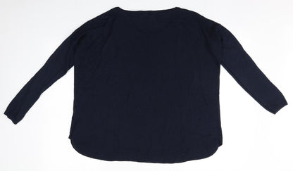 Womens UK Size L H&M Blue Basic T-Shirt