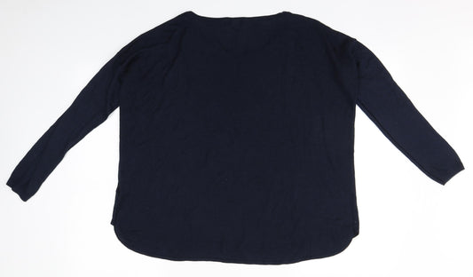 Womens UK Size L H&M Blue Basic T-Shirt