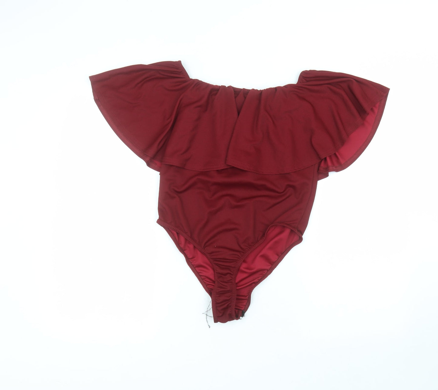 PRETTYLITTLETHING Womens Red  Polyester Bodysuit One-Piece Size 12