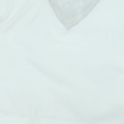 Atmosphere Womens White  Polyester Basic T-Shirt Size 16 Round Neck