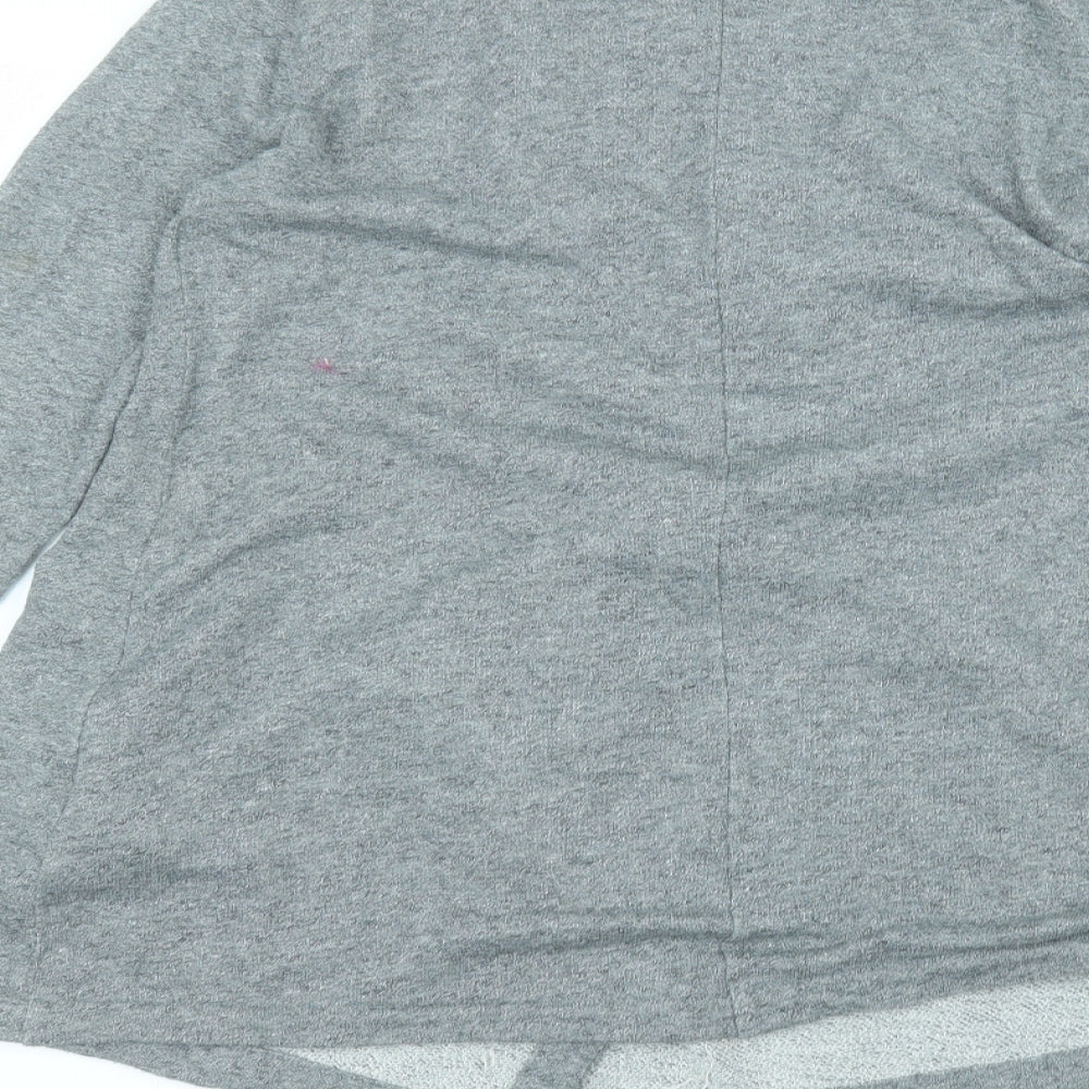 FOREVER 21 Womens Grey Round Neck  Cotton Cardigan Jumper Size M