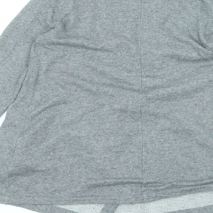FOREVER 21 Womens Grey Round Neck  Cotton Cardigan Jumper Size M