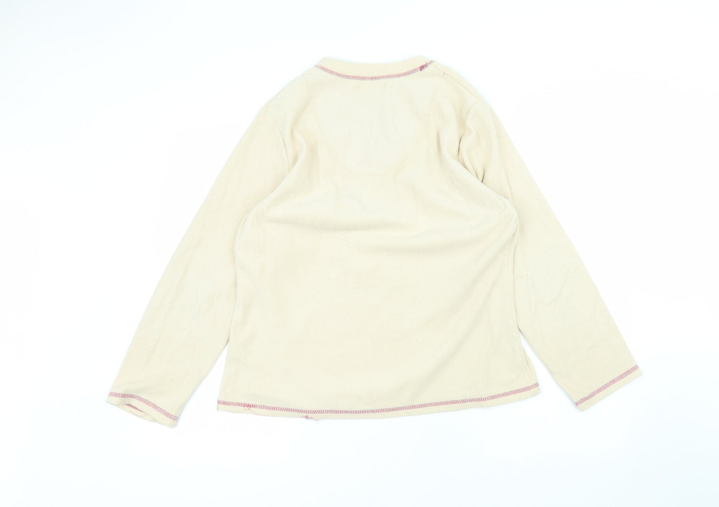 Primark Womens Beige V-Neck  Polyester Pullover Jumper Size M