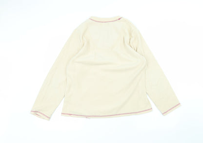 Primark Womens Beige V-Neck  Polyester Pullover Jumper Size M